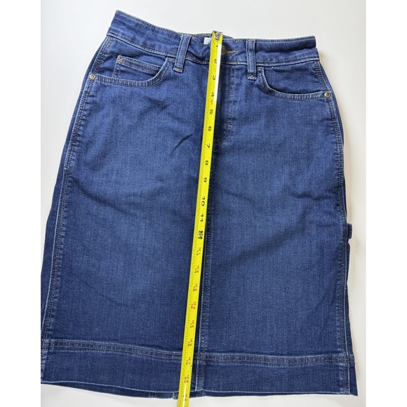 LEE Heritage Denim Jean Skirt Womens Size 2M Blue‎ Utility Carpenter Cargo - Picture 5 of 7